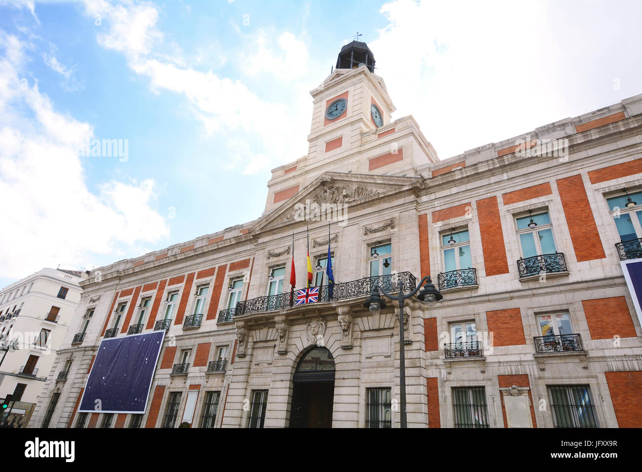 Das alte Postgebäude (Real Casa de Correos) in Madrid, Spanien. Stockfoto