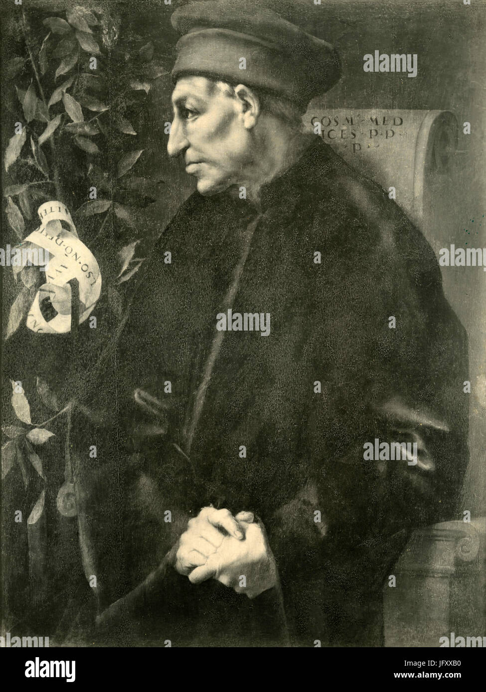 Porträt von Cosimo dem älteren, von Pontormo, Florenz, Italien Stockfoto