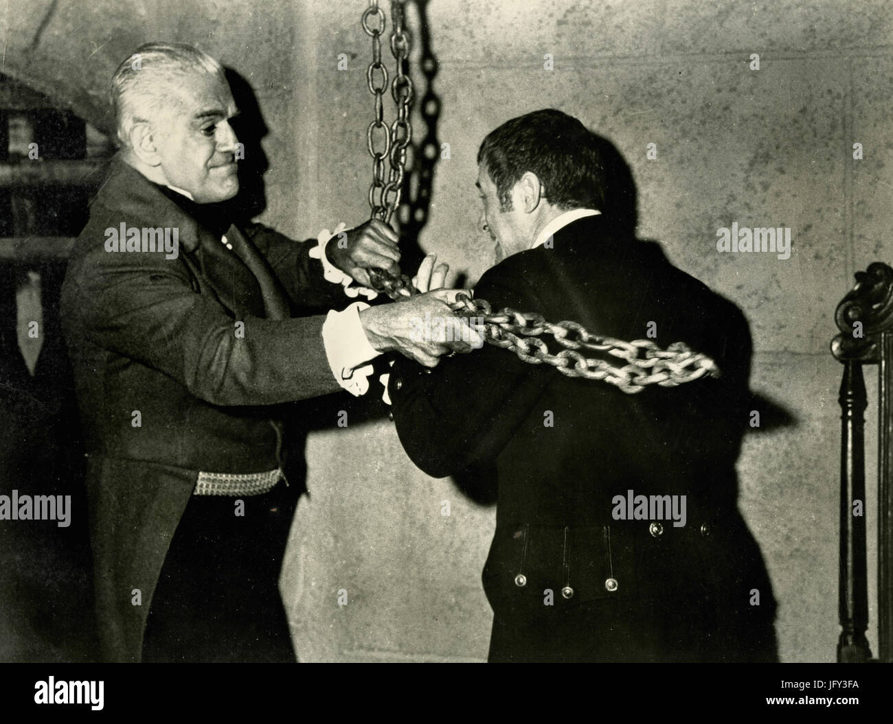 Boris Karloff in einer Szene aus dem Film Terror, 1950er Jahre Stockfoto