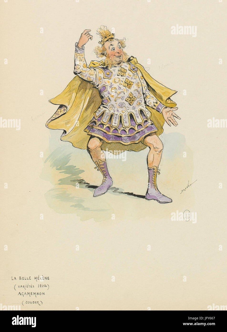 Draner - La Belle Hélène, Agamemnon Stockfoto