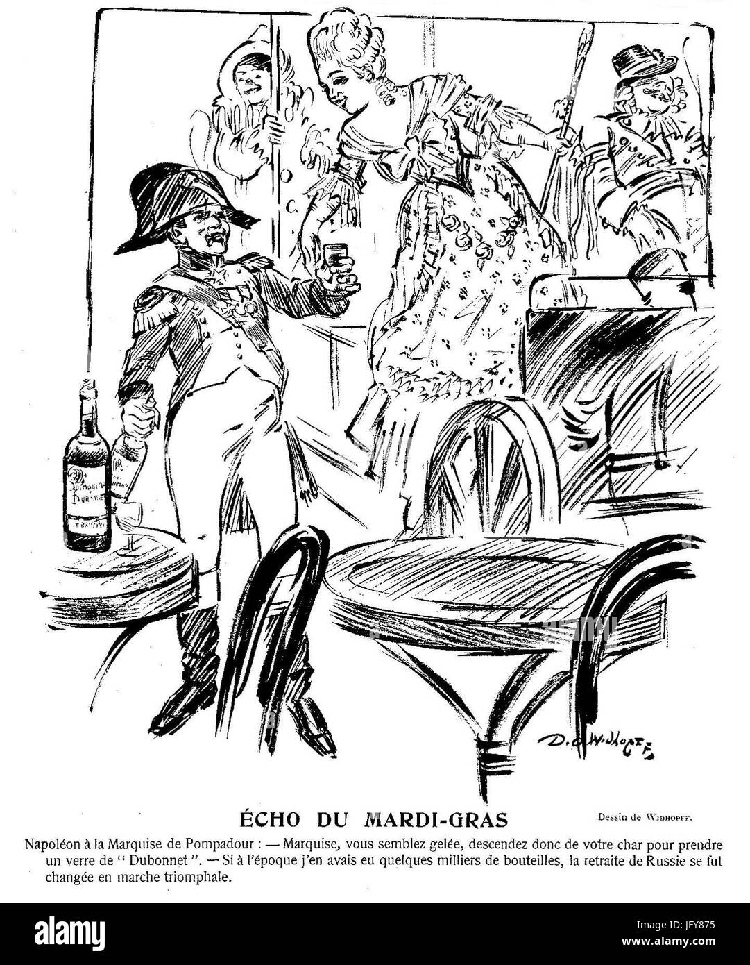 Echo du Karneval - Publicité Pour Dubonnet Stockfoto