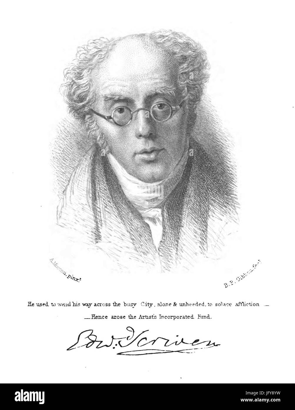 Edward Scriven (1775-1841), 1845 von Benjamin Phelps Gibbon Stockfoto