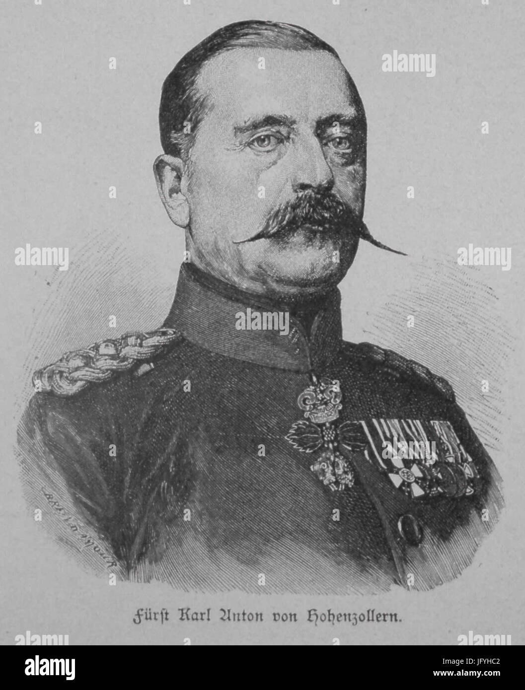 Fürst Karl Anton von Hohenzollern Stockfoto