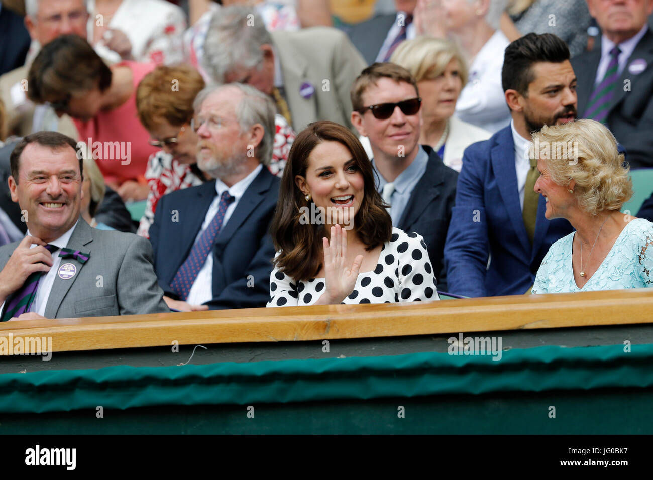 Herzogin von Cambridge, Andy Murray V AKEXANDER BUBLIK, die Wimbledon Championships 2017, 2017 Stockfoto