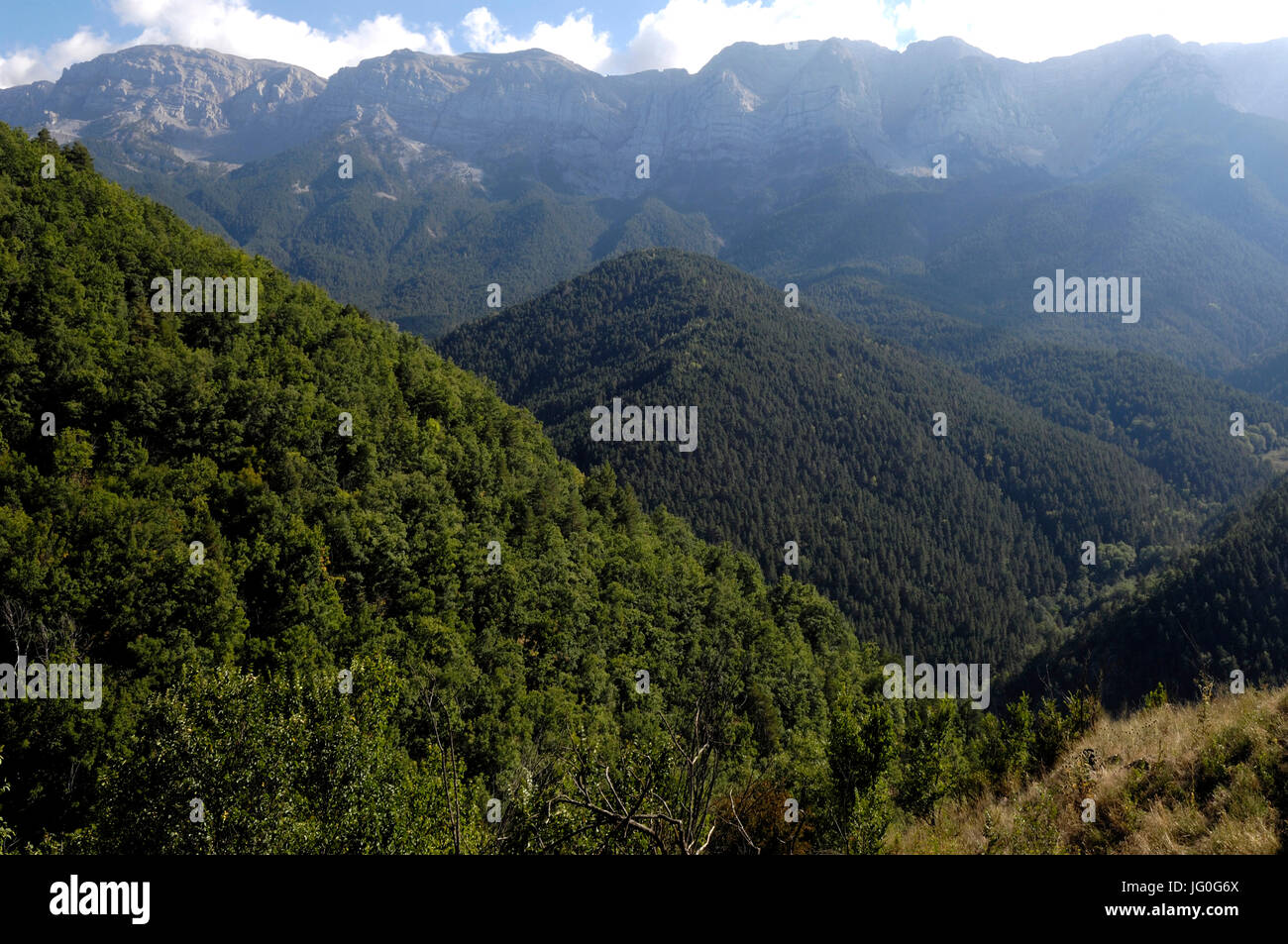 "Serra del Cadi" El Cadi Berg, Provinz Lleida, Spanien Stockfoto