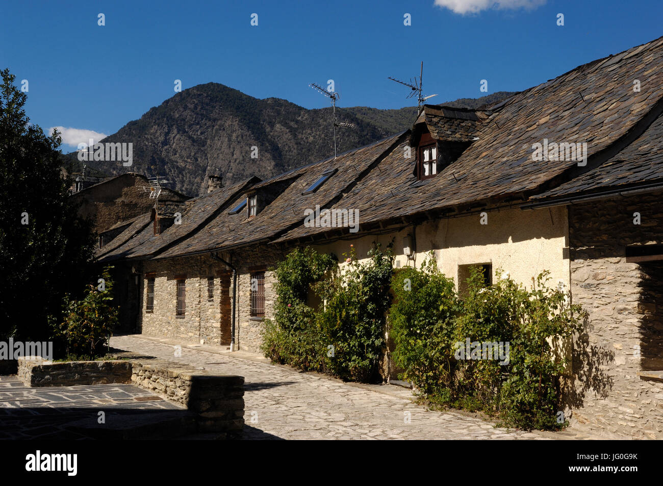 Dorf Tirvia, Pallars Sobira Lleida Provinz, Katalonien, Spanien Stockfoto