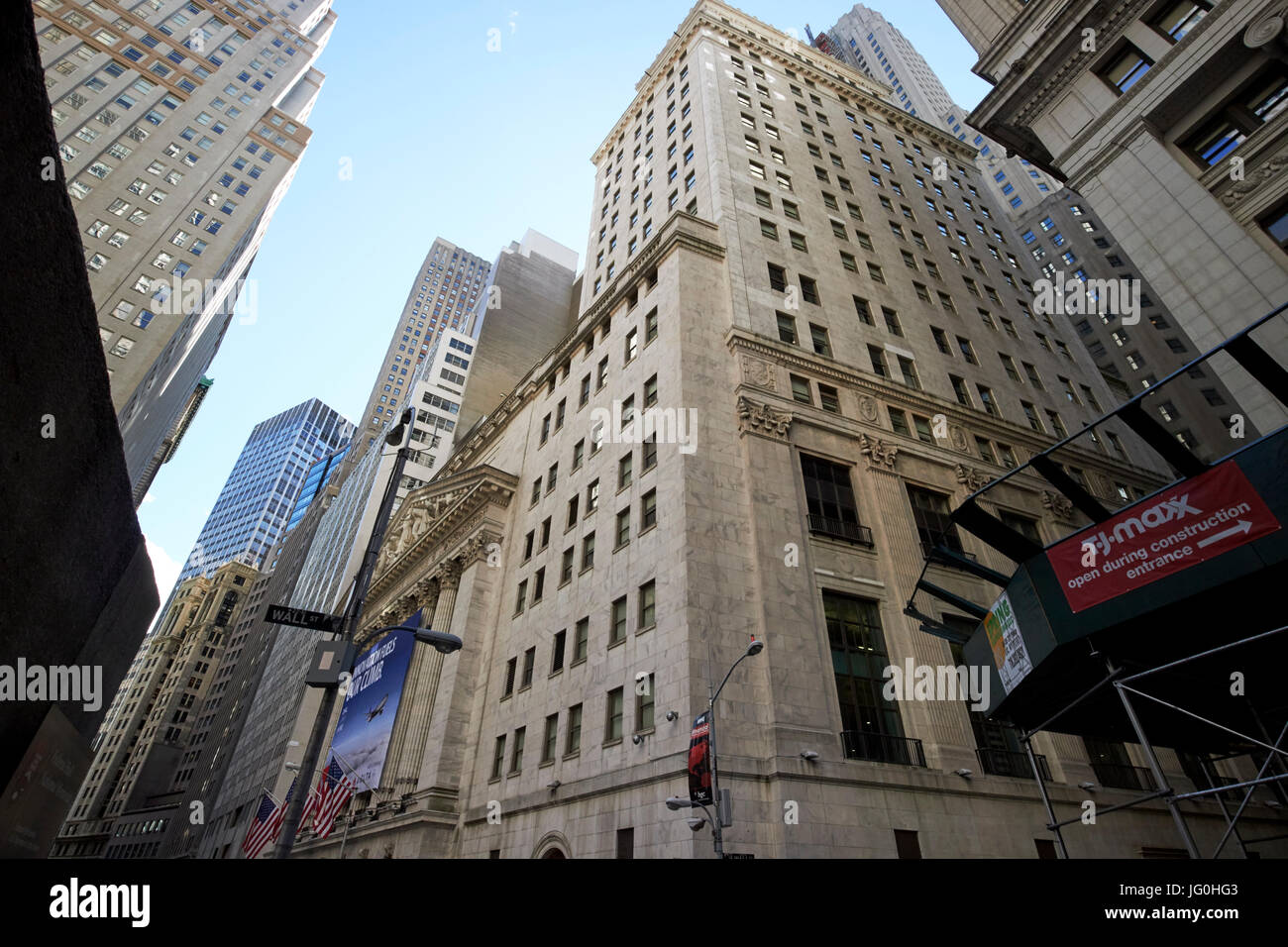 Der New Yorker Börse wall street New York City USA Stockfoto