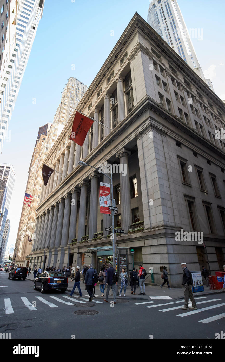 55 Wall Street Cipriani Club Residenzen ehemaliger Händler Austausch von New York City USA Stockfoto