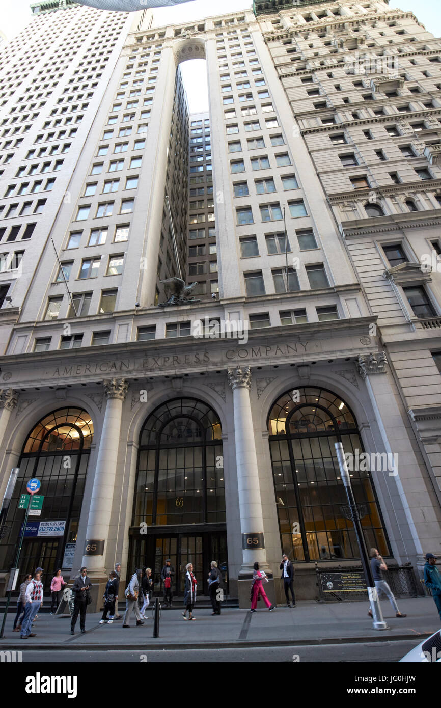 Die American Express Company building Broadway New York City USA Stockfoto