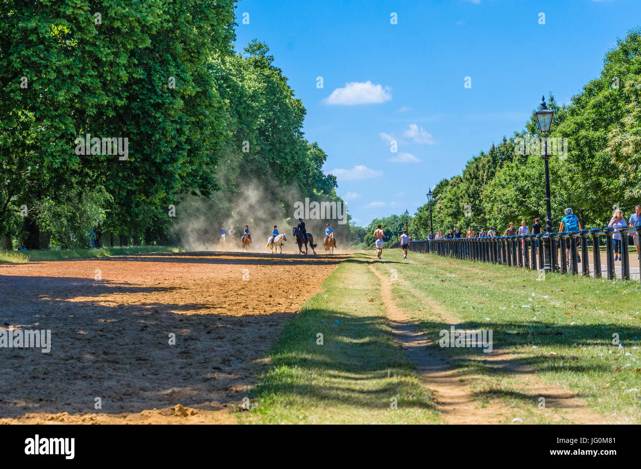 Reiten am Hyde Park, London Stockfoto