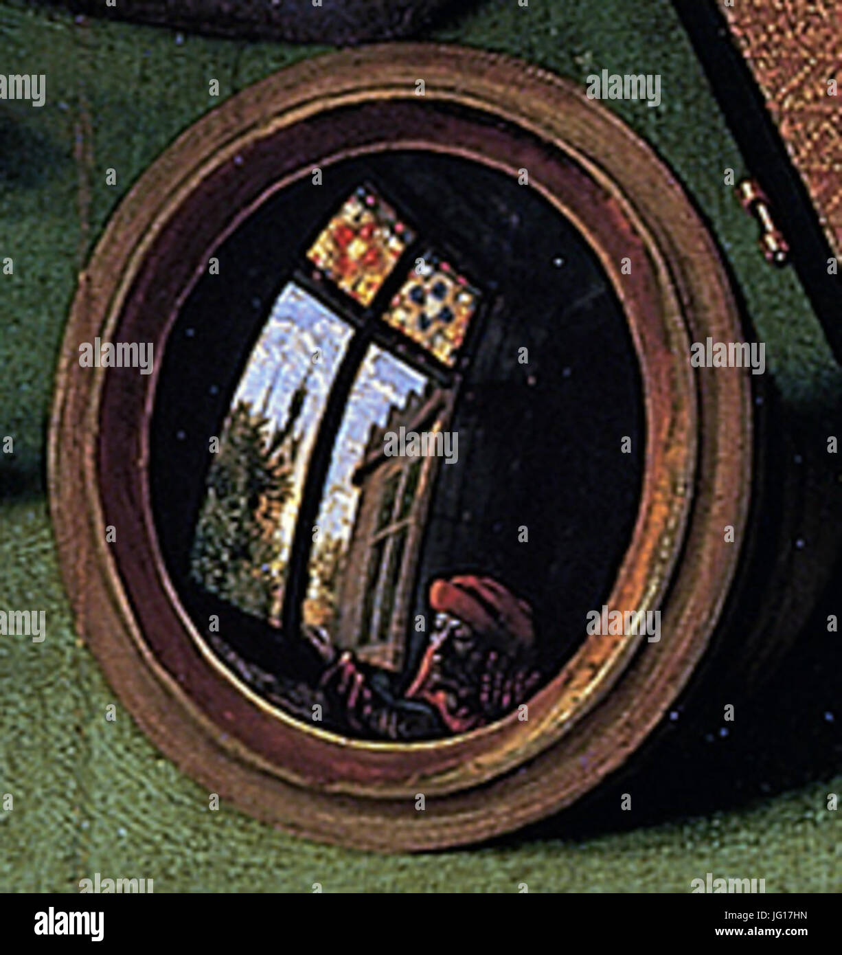 Détail Metsys Miroir konvex Stockfoto