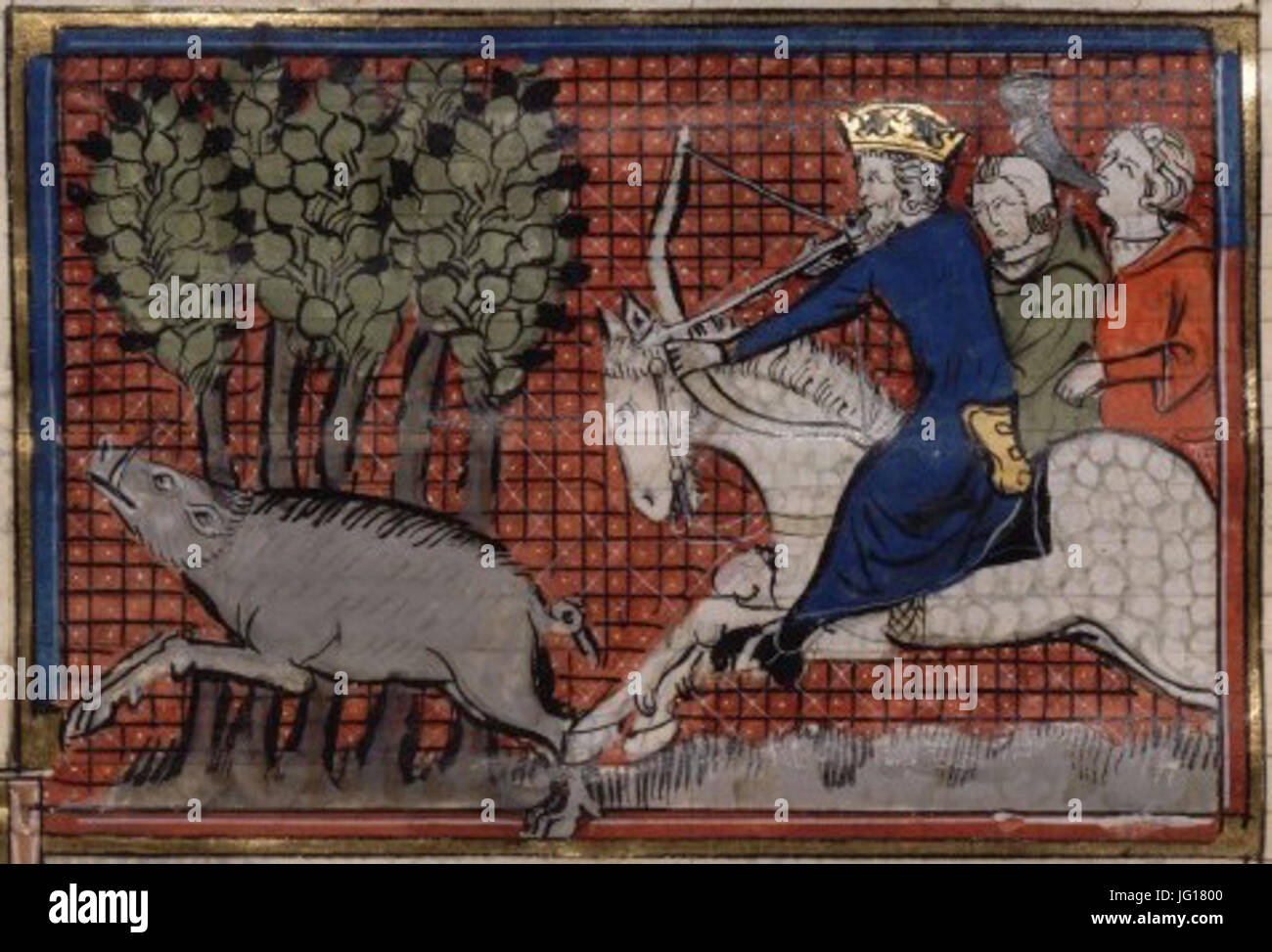 Français-495 fol 139v Jean II Comnène chassant Stockfoto