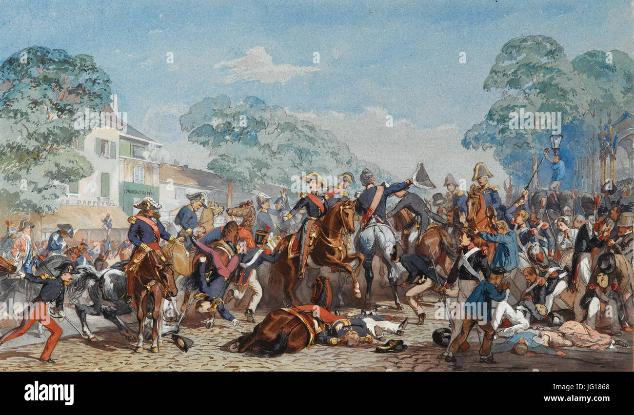 François d'Orléans - Attentat de Fieschi, 1835 Stockfoto