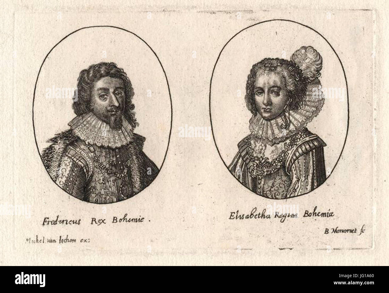 Frederick V King der Bohemia3B Königin Elizabeth von Böhmen Stockfoto