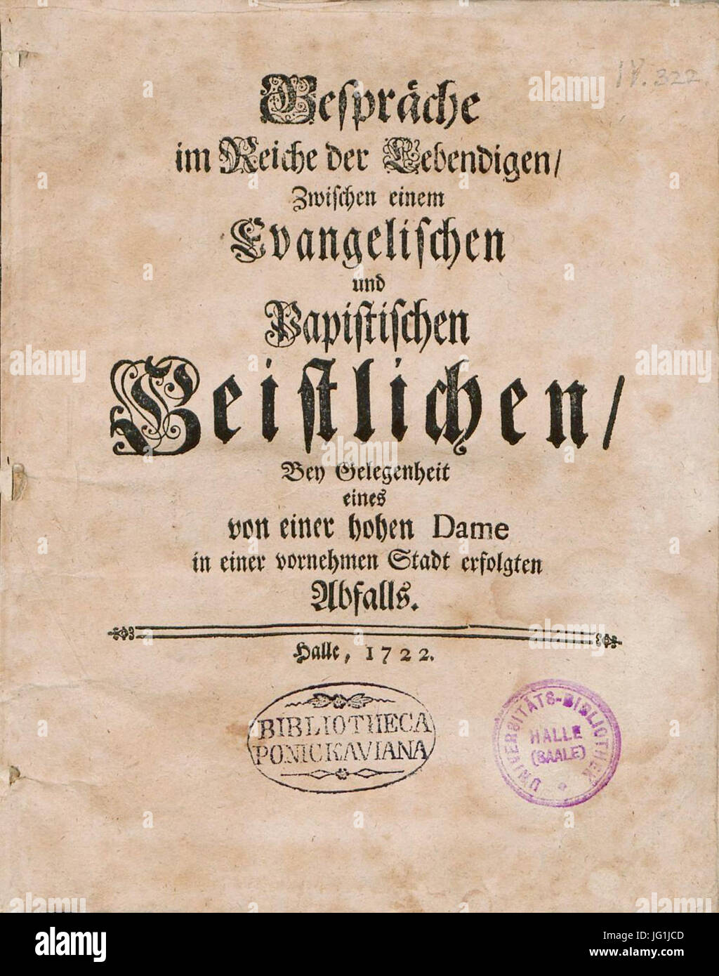 Gespräche Im Reiche der Lebendigen Stockfoto