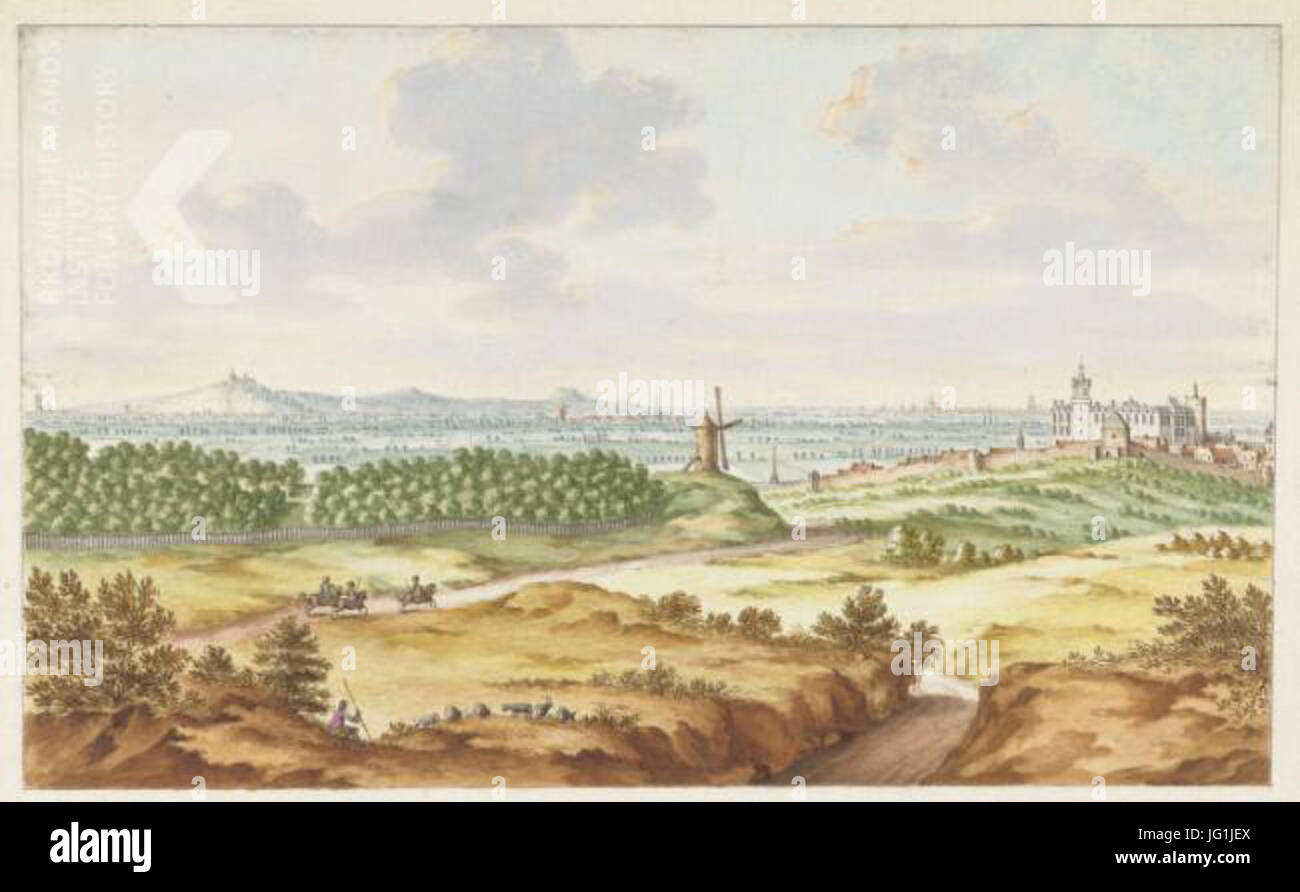 Gezicht Op Hoch-Elten 28 Jan van Call 1680-168529 Stockfoto