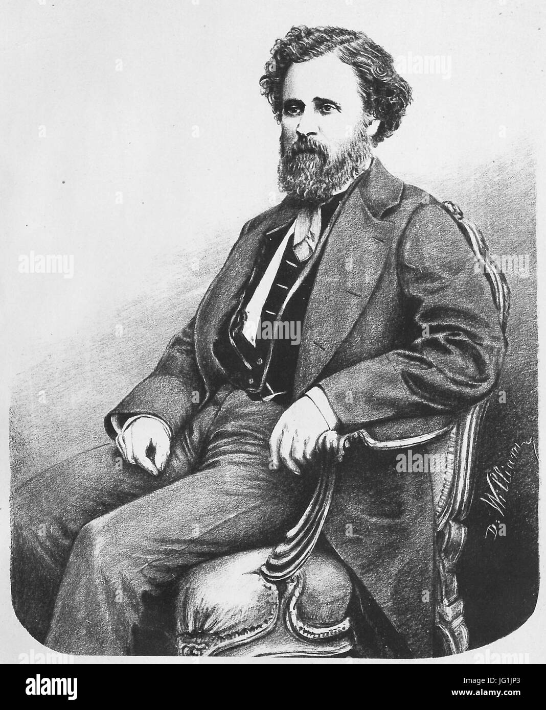 D. William - S.E Herr Jean C. Bratiano - Président du Conseil des Ministres Stockfoto