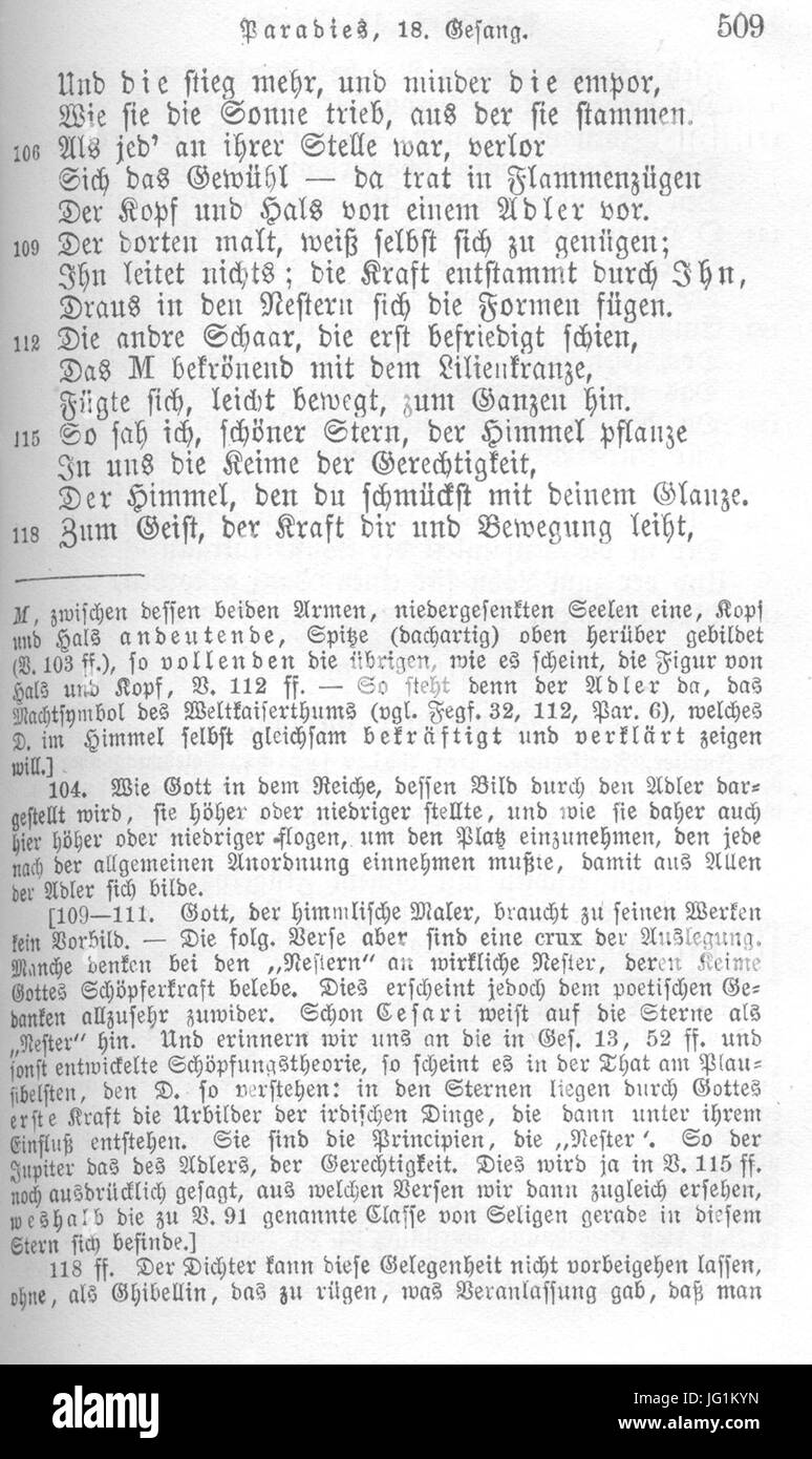 Dante - Komödie - Streckfuß - 509 Stockfoto