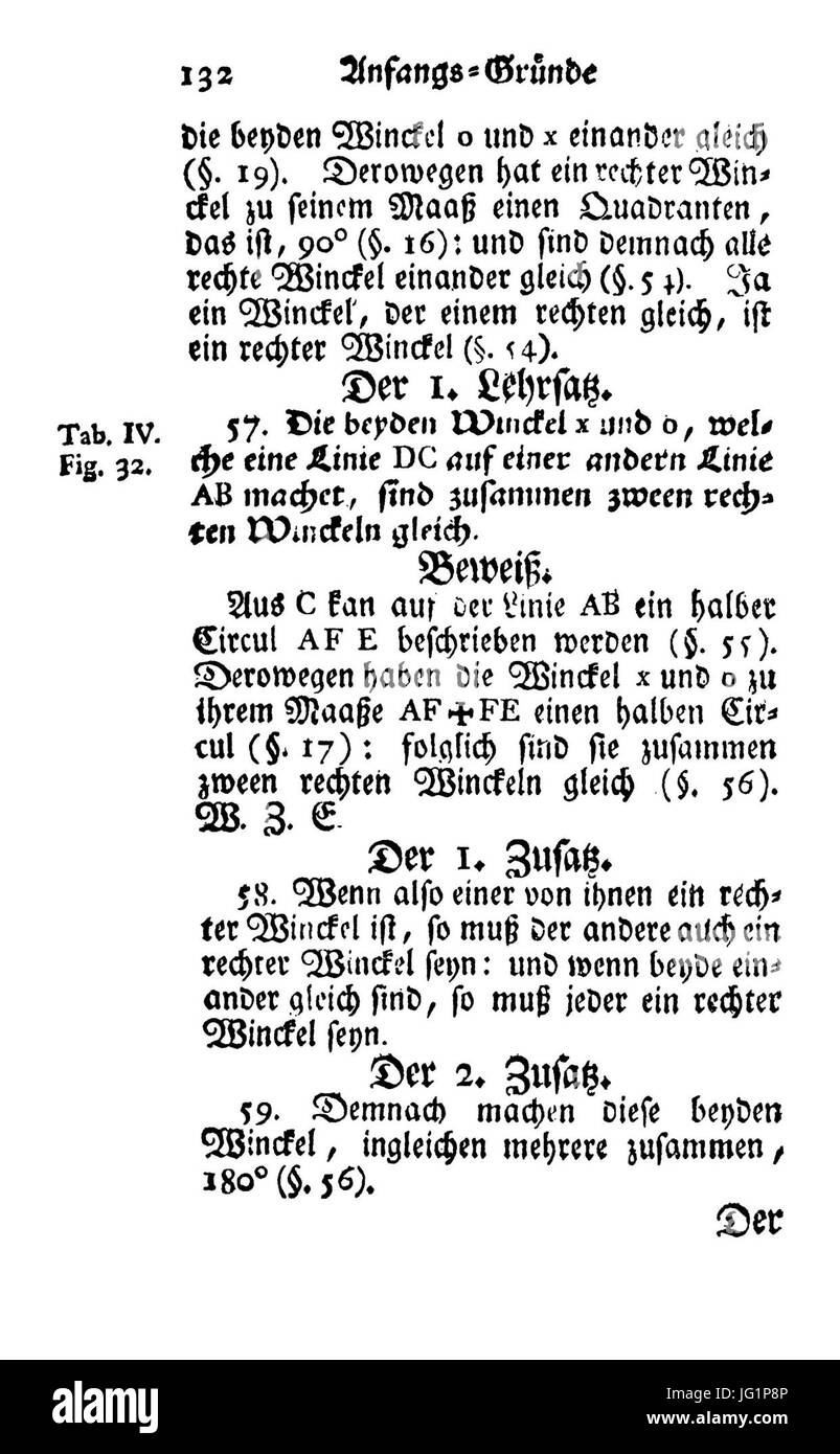 De-Anfangsgründe Aller Mathematischen Wissenschaften (Wolff) 163 Stockfoto
