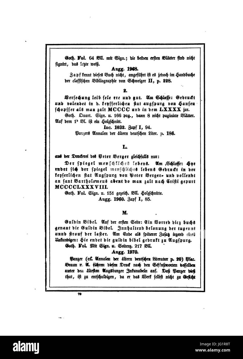 De-Augsburg ältesten Druckdenkmale 082 Stockfoto