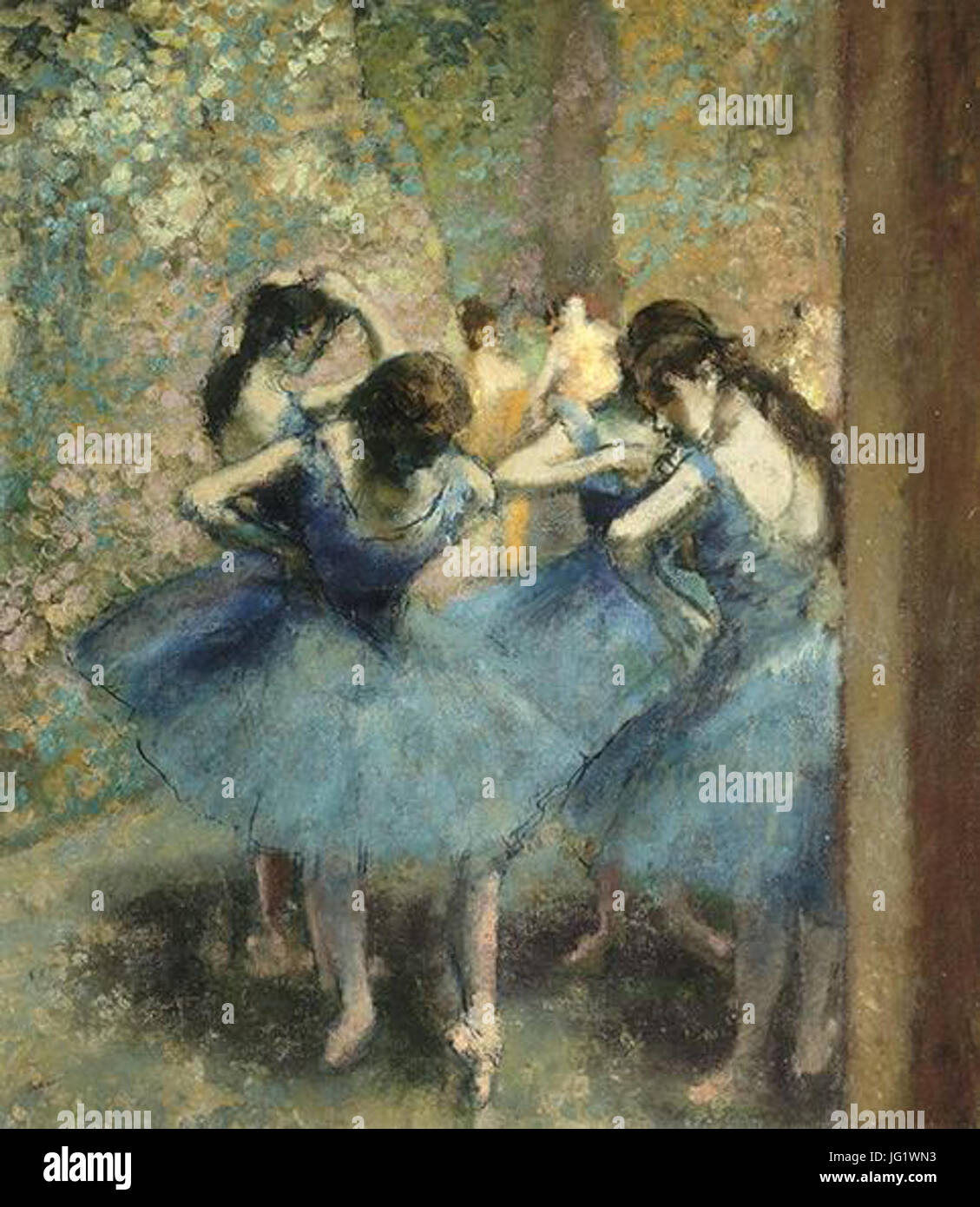 Degas - Tänzerinnen in blau Stockfoto
