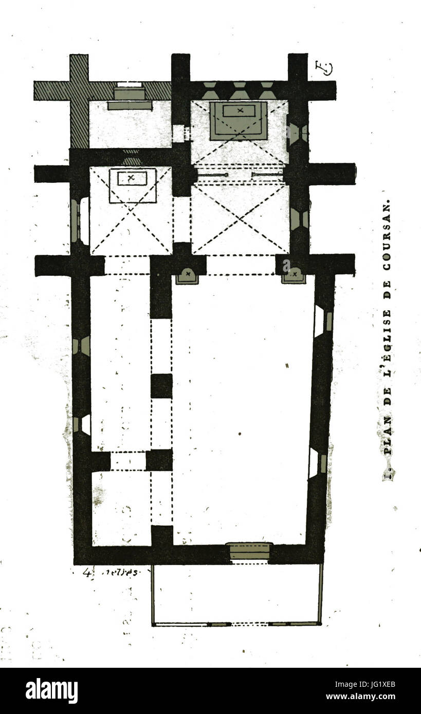 Coursan Église de Plan Fichot 00143 Stockfoto