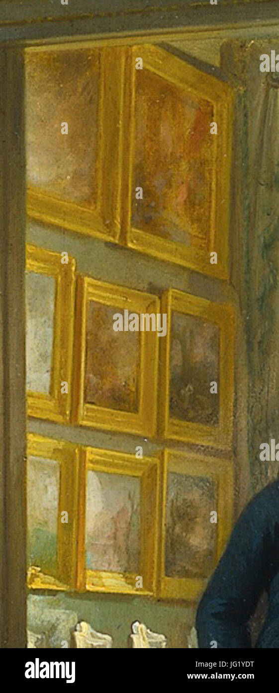 Hintere Zimmer Detail - De Kunstgalerij van Jan Gildemeester Jansz Rijksmuseum SK-A-4100 28cropped29 Stockfoto