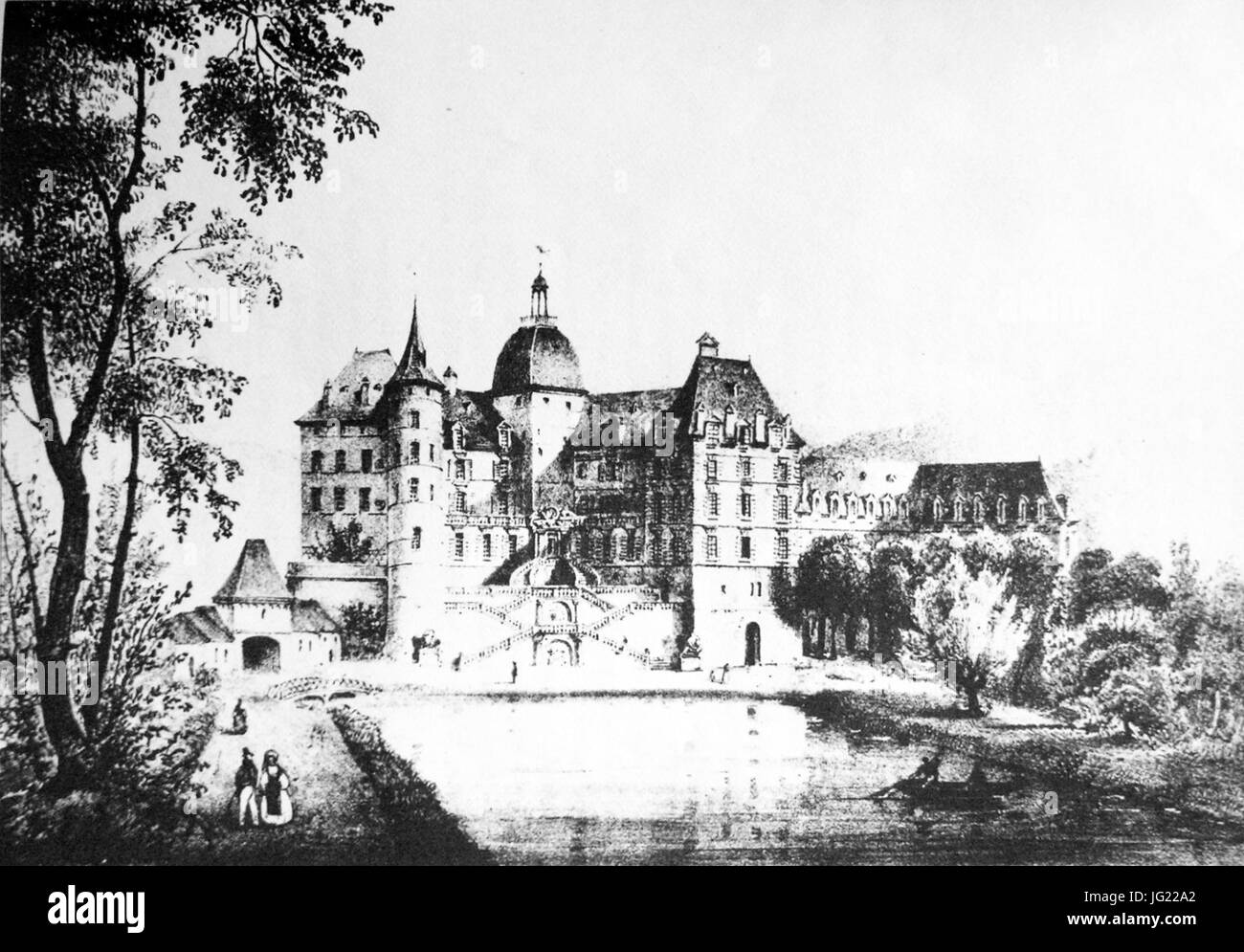 Im43 Album Dauphiné Tome II - Chateau de Vizille (Isère) von VC beschnitten Stockfoto