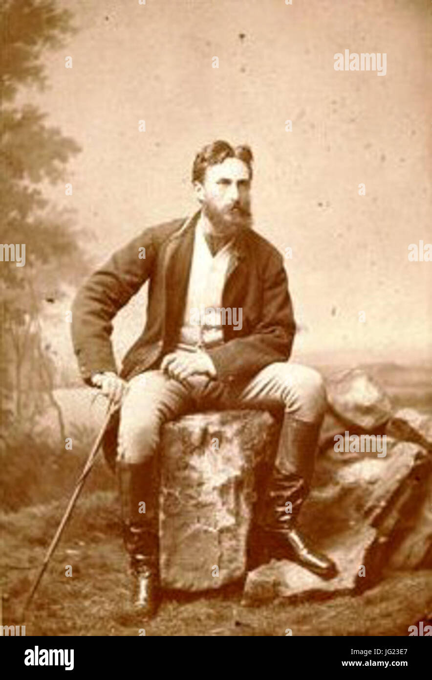 Gróf Kegkevich István kb 32 évesen Stockfoto