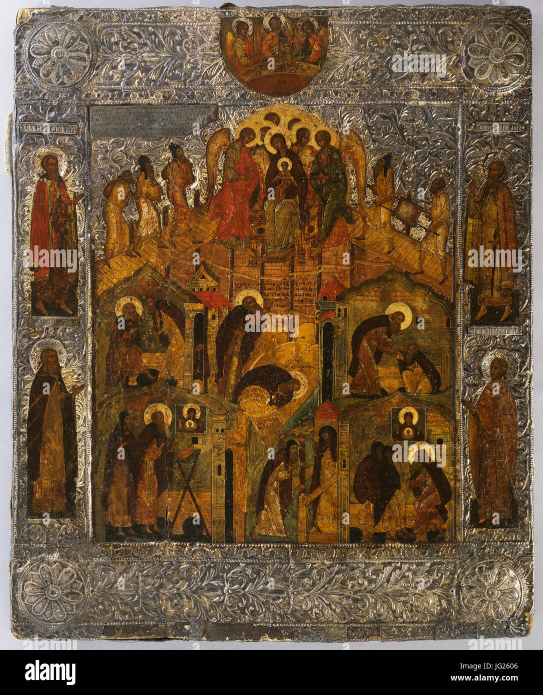 Jacopo Bassano (c. - n. - ca. 1510E288921592) - Jungfrau und Kind mit Johannes dem Täufer und St. Antonius Abt - Neitsyt Maria, Jeesus-Lapsi, Johannes Kastaja ja Pyhä Antonius Apotti (29359004012) Stockfoto