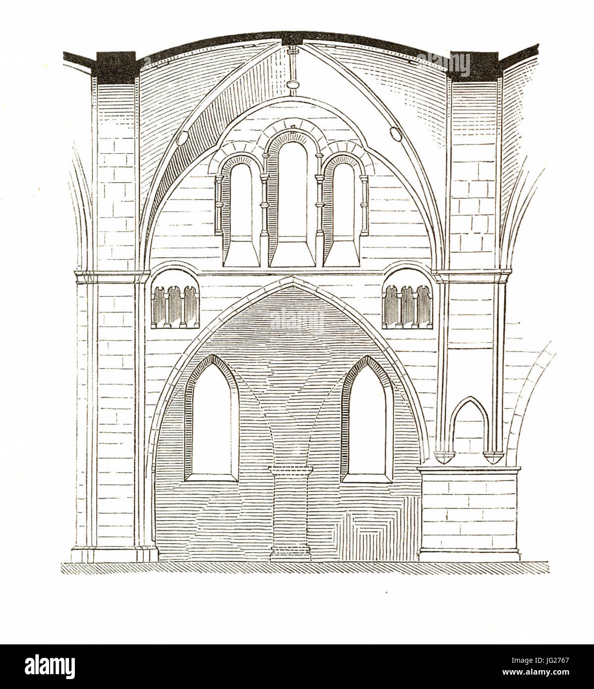 Jahrbuch MZK Band 03 - Gewölbesystem - Abb. 44 Dom Zu Münster - Ansicht Eines Würzjoches Stockfoto