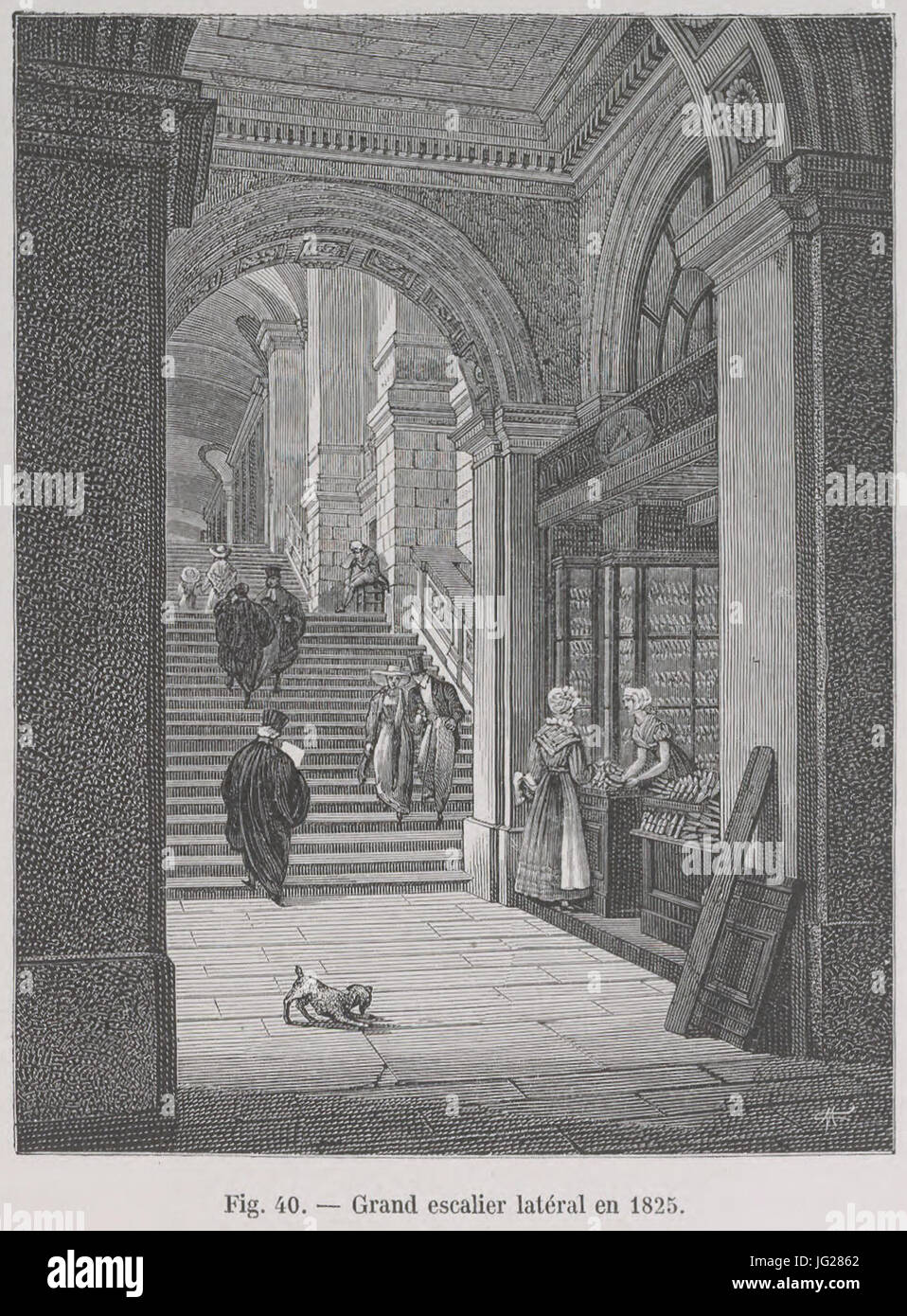 Grand Escalier Latéral En 1825 Stockfoto