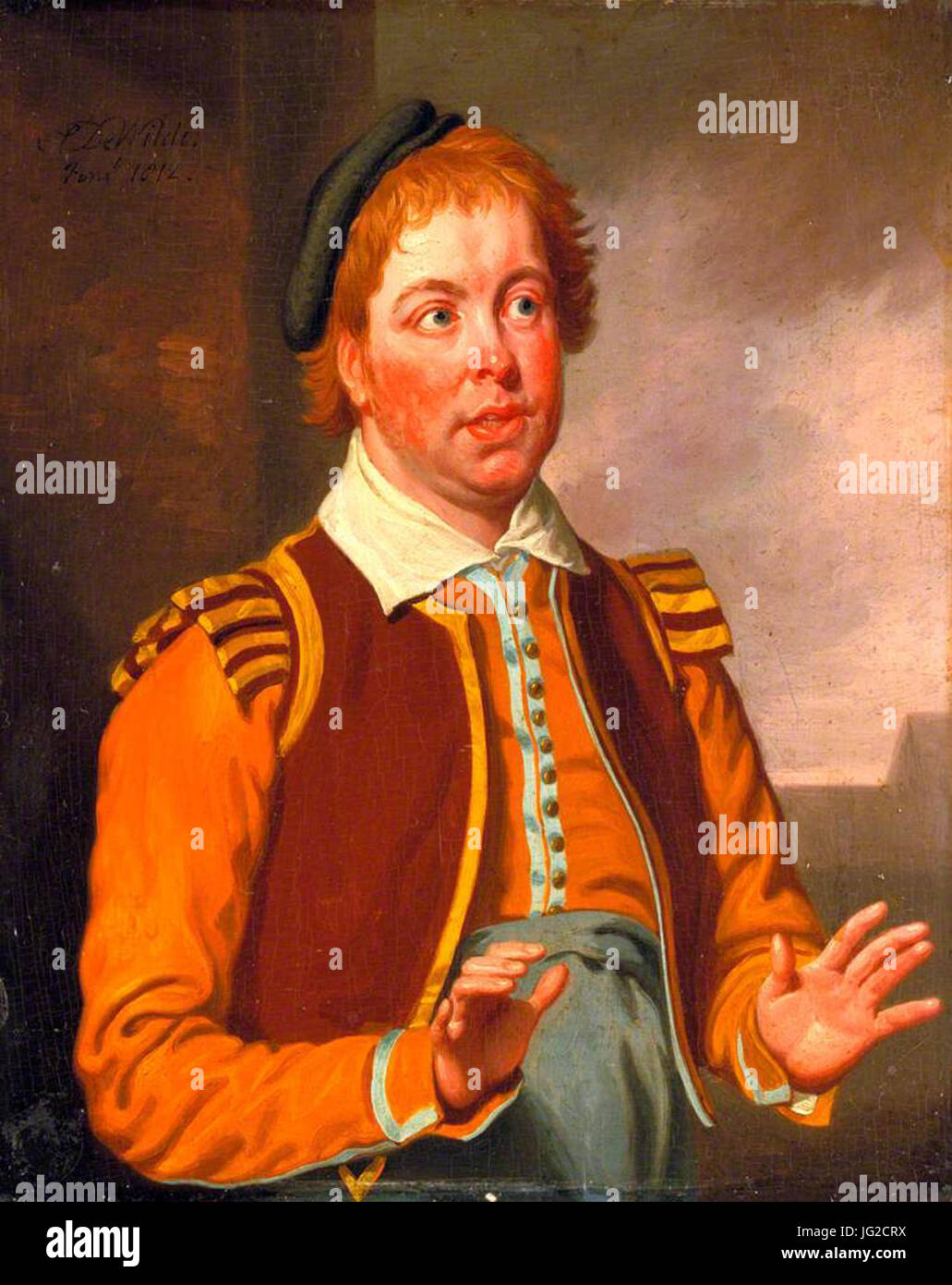 John Liston (c.1776 – 1846), als Pompeius in "Maß für Maß" von William Shakespeare von Samuel de Wilde Stockfoto