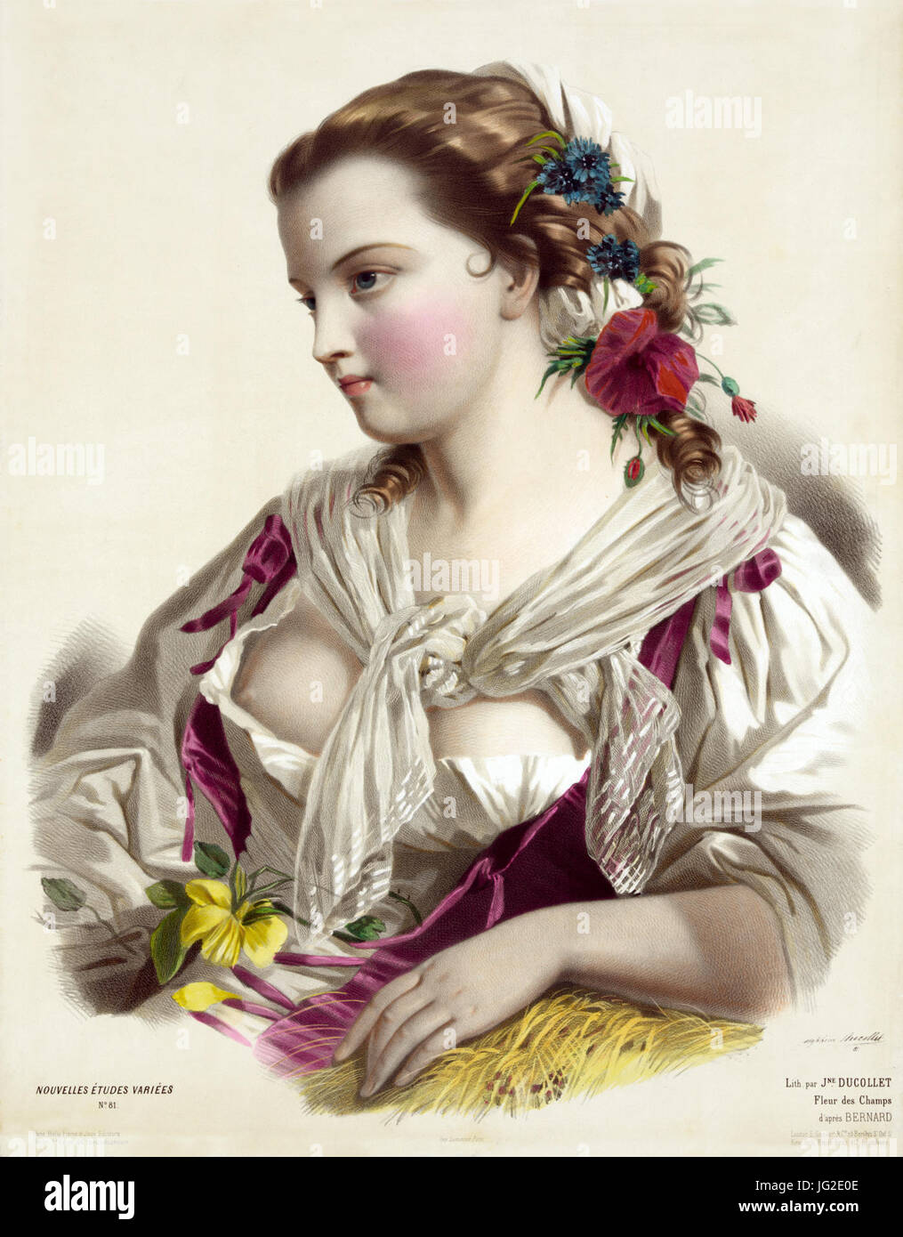 Joséphine Ducollet, Fleur des Champs, nach Bernard, ca. 1856 Stockfoto