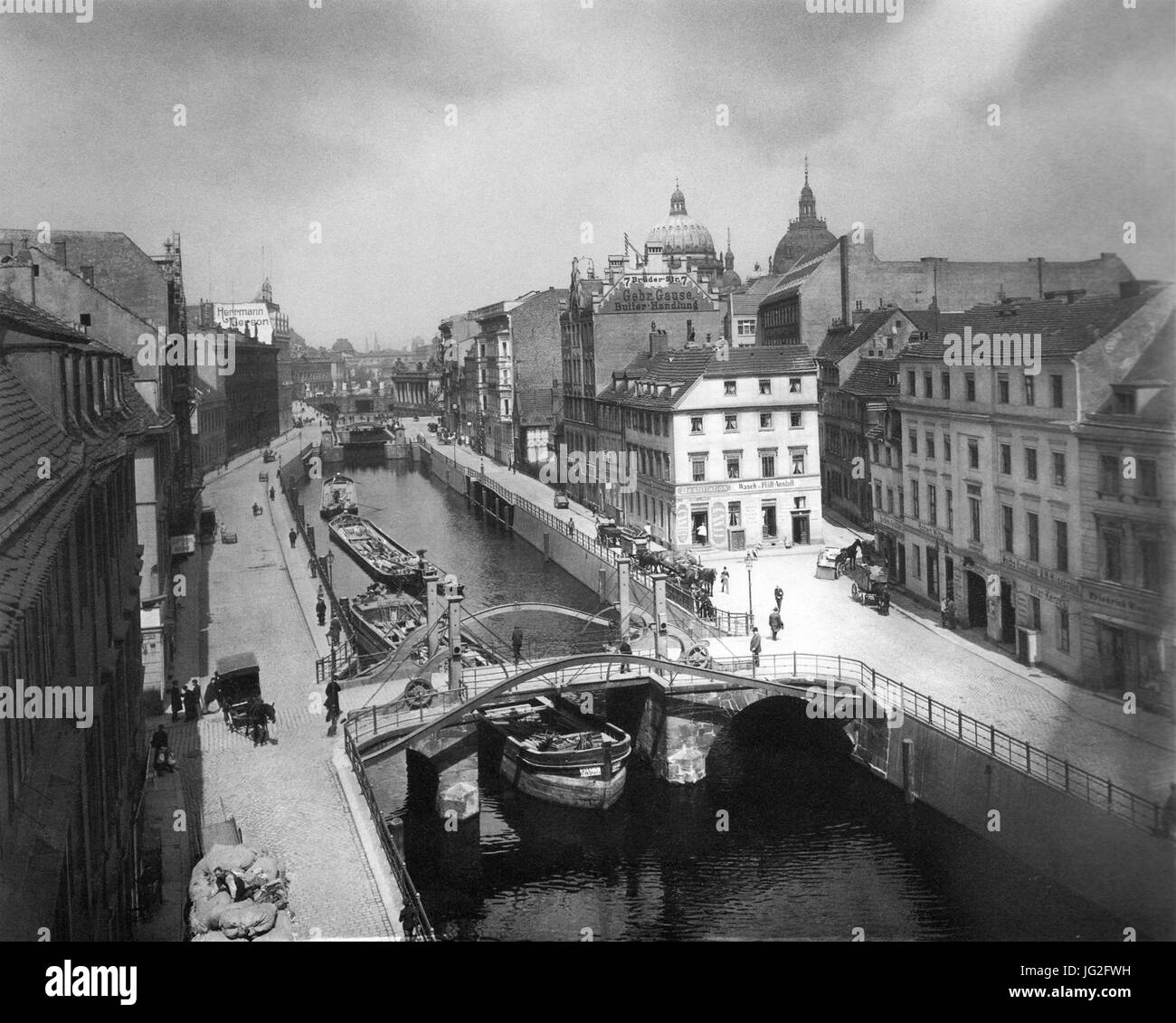 Jungfernbrücke, Berlin 1909 Stockfoto