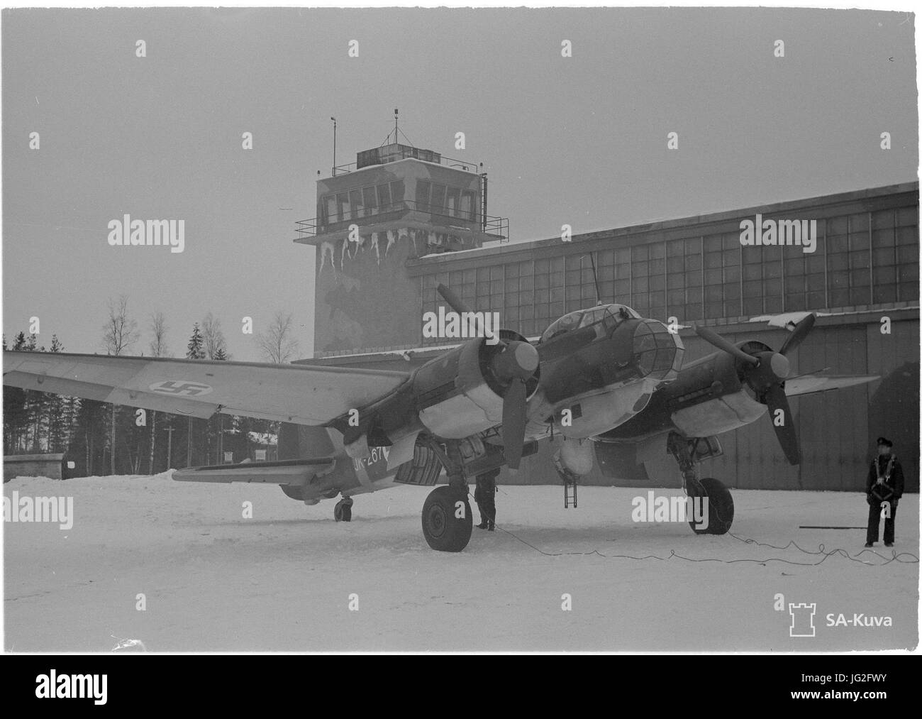 Junkers Ju 88 a-4 am Luonetjärvi Flugplatz Stockfotografie - Alamy