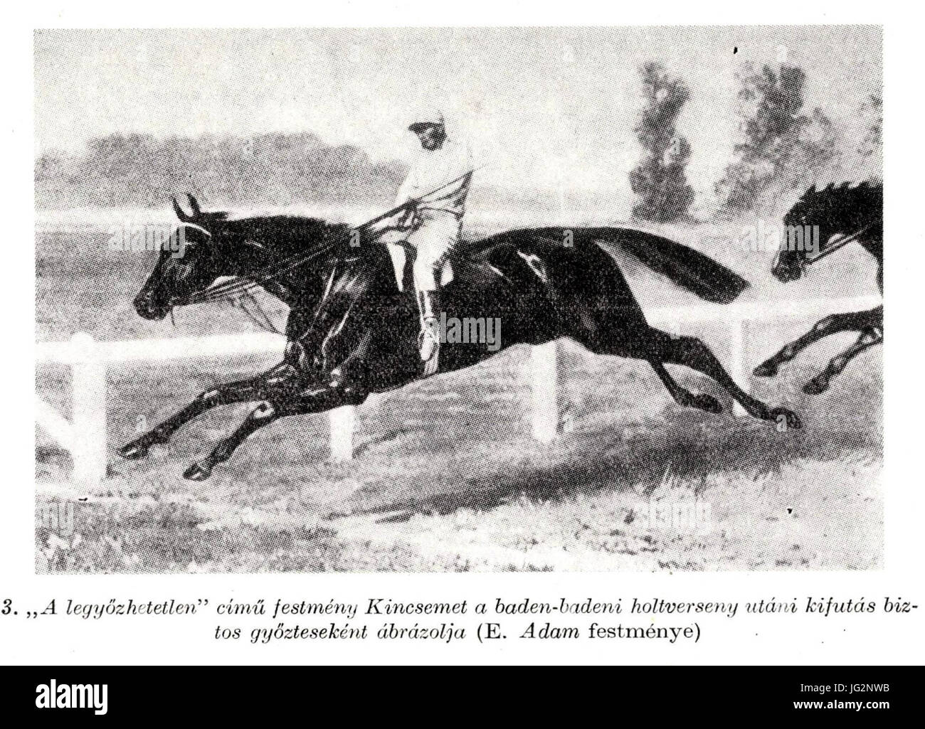 Kincsem ein Baden-Badeni Holtverseny Utáni Kifutás céljában Stockfoto