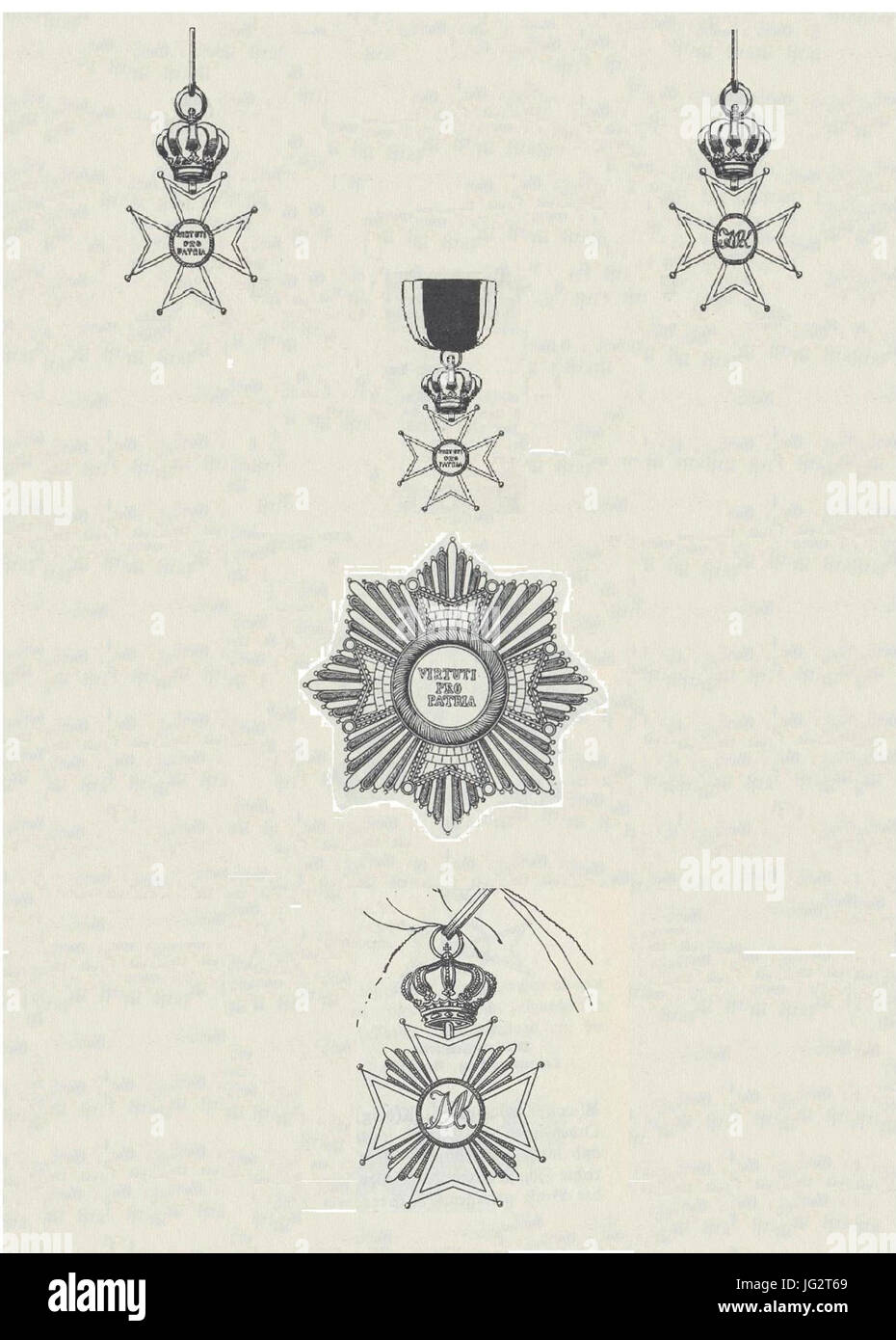 Komturkreuz Ritterkreuz Stern Und Groszkreuz Militär-Max-Joseph-Orden Bayern Stockfoto