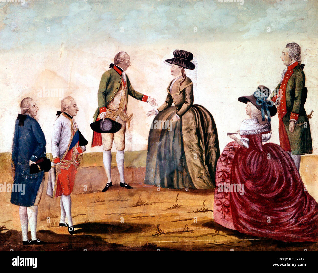 Löschenkohl Joseph II. Katharina II Stockfoto