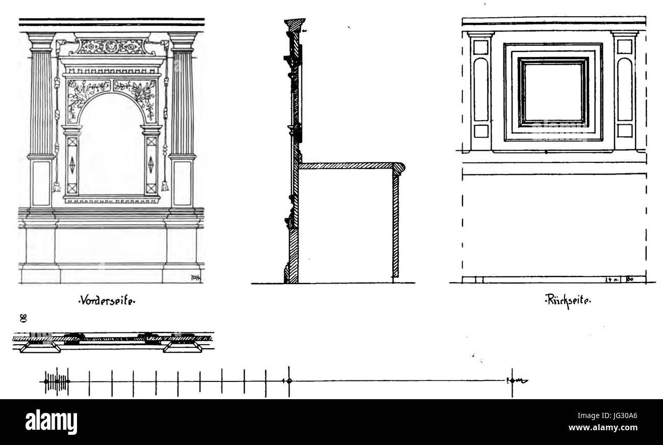 Lüneburg 071 Rathaus Ratsstuhl Laube Stockfoto
