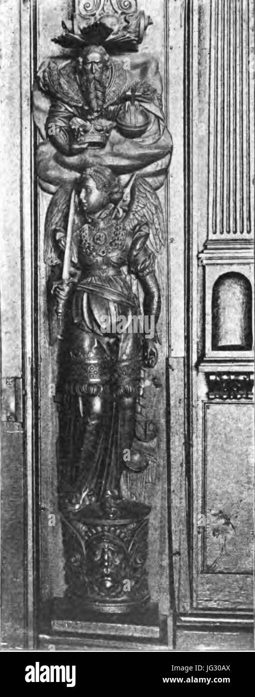 Lüneburg 092 Rathaus Justitia eine der Tür Zur Laube in der Großen Ratsstube Stockfoto