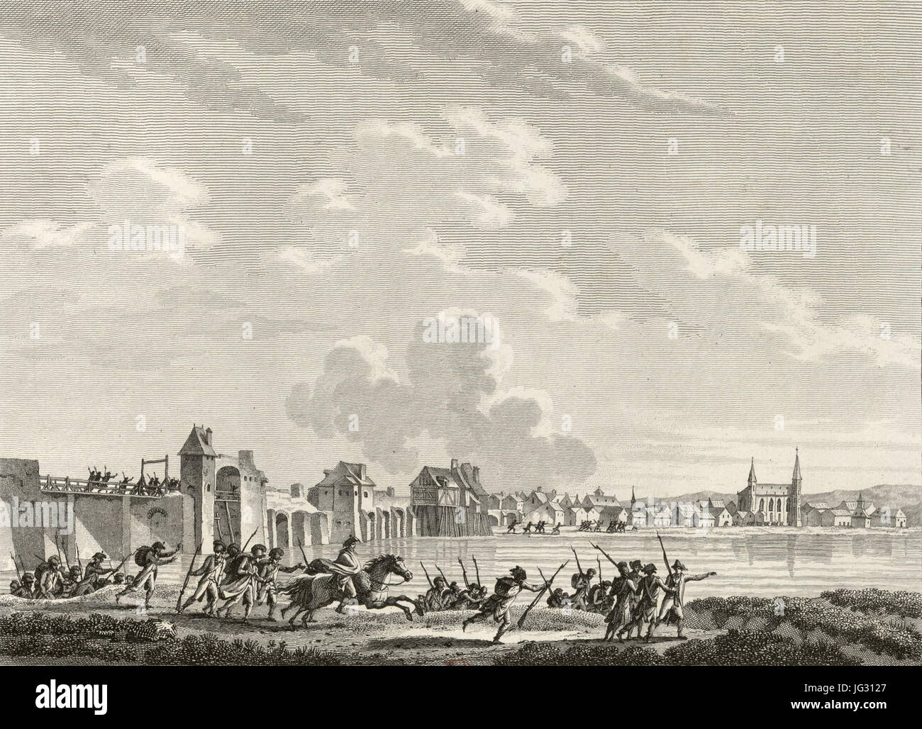 La Déroute de Pacy-Sur-Eure le 13 Juillet 1793 Stockfoto