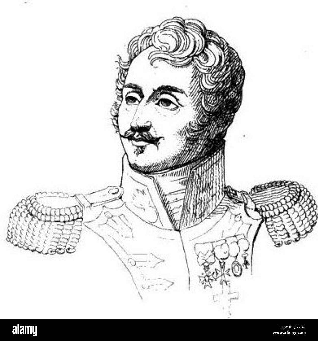 Après la Rochejaquelein Louis du Vergier Marquis de d Delaval Stockfoto