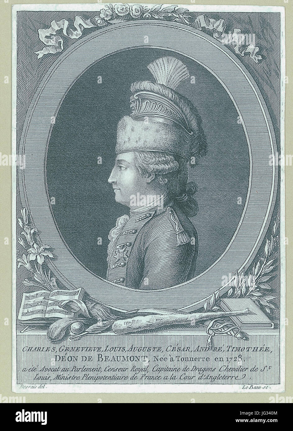Le Chevalier d Éon (1728-1810) Stockfoto