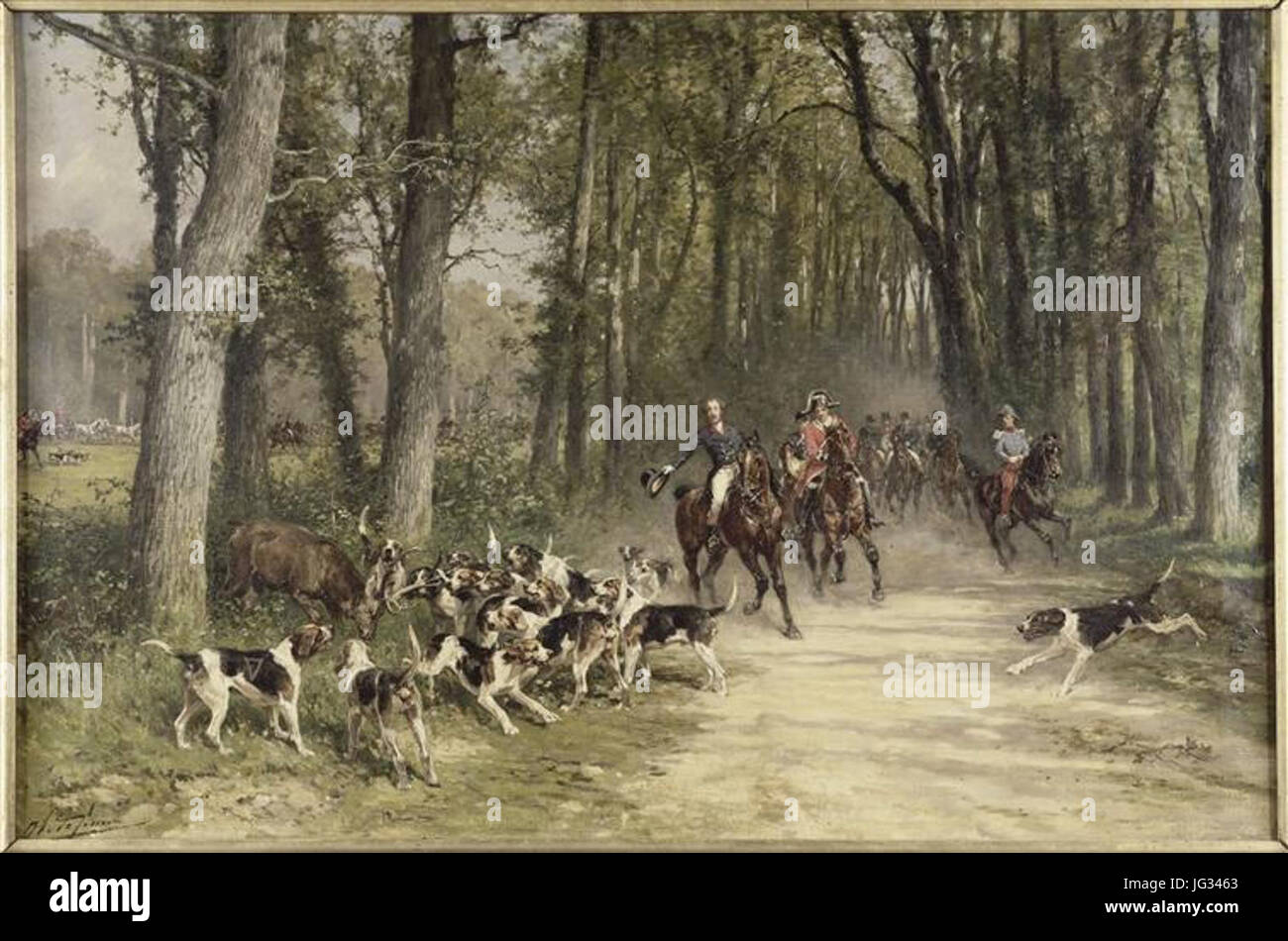 Le Duc d chassant À Orléans Courre von Charles Olivier de Penne Stockfoto