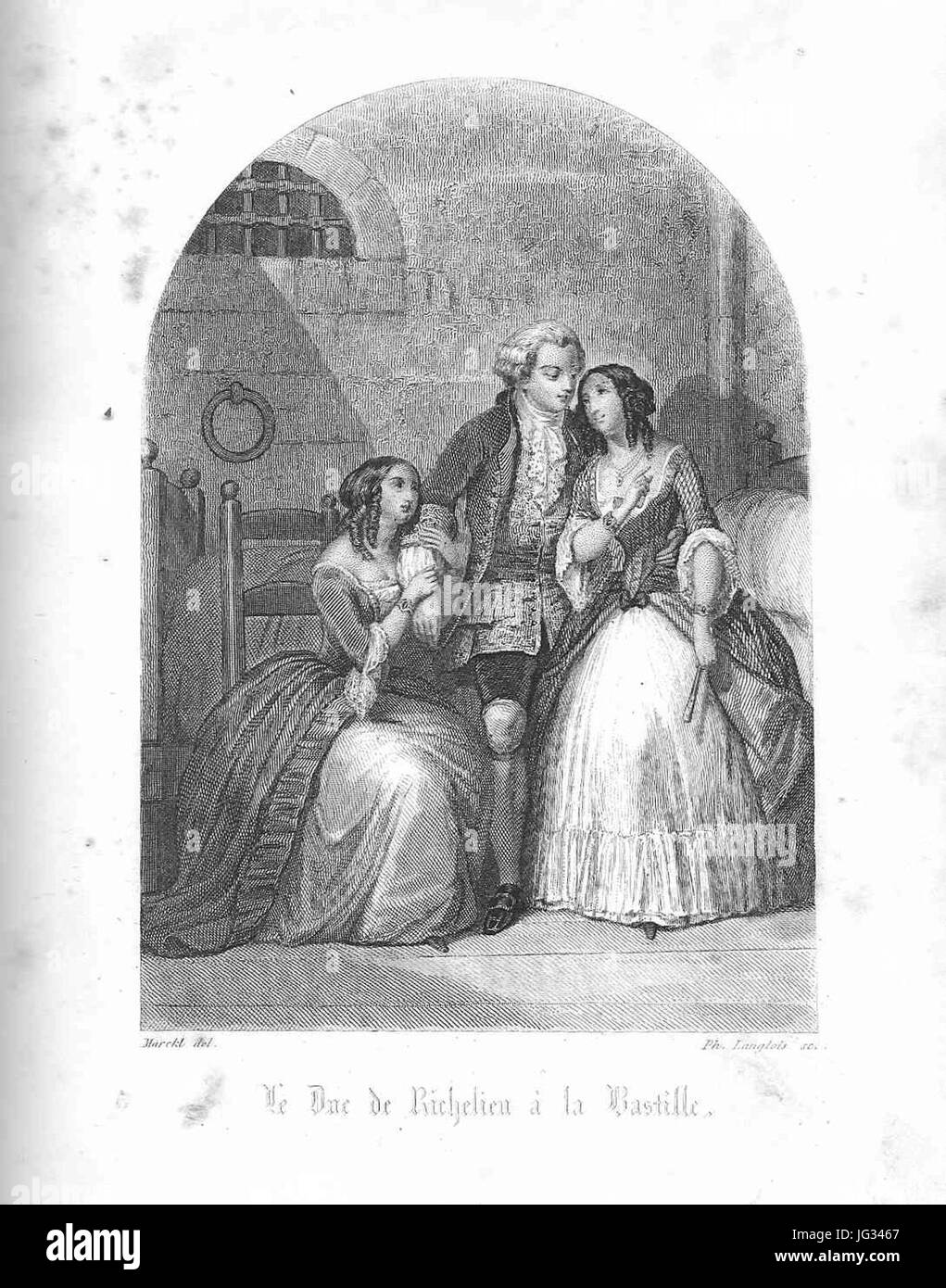 Le Duc de Richelieu À la Bastille Stockfoto