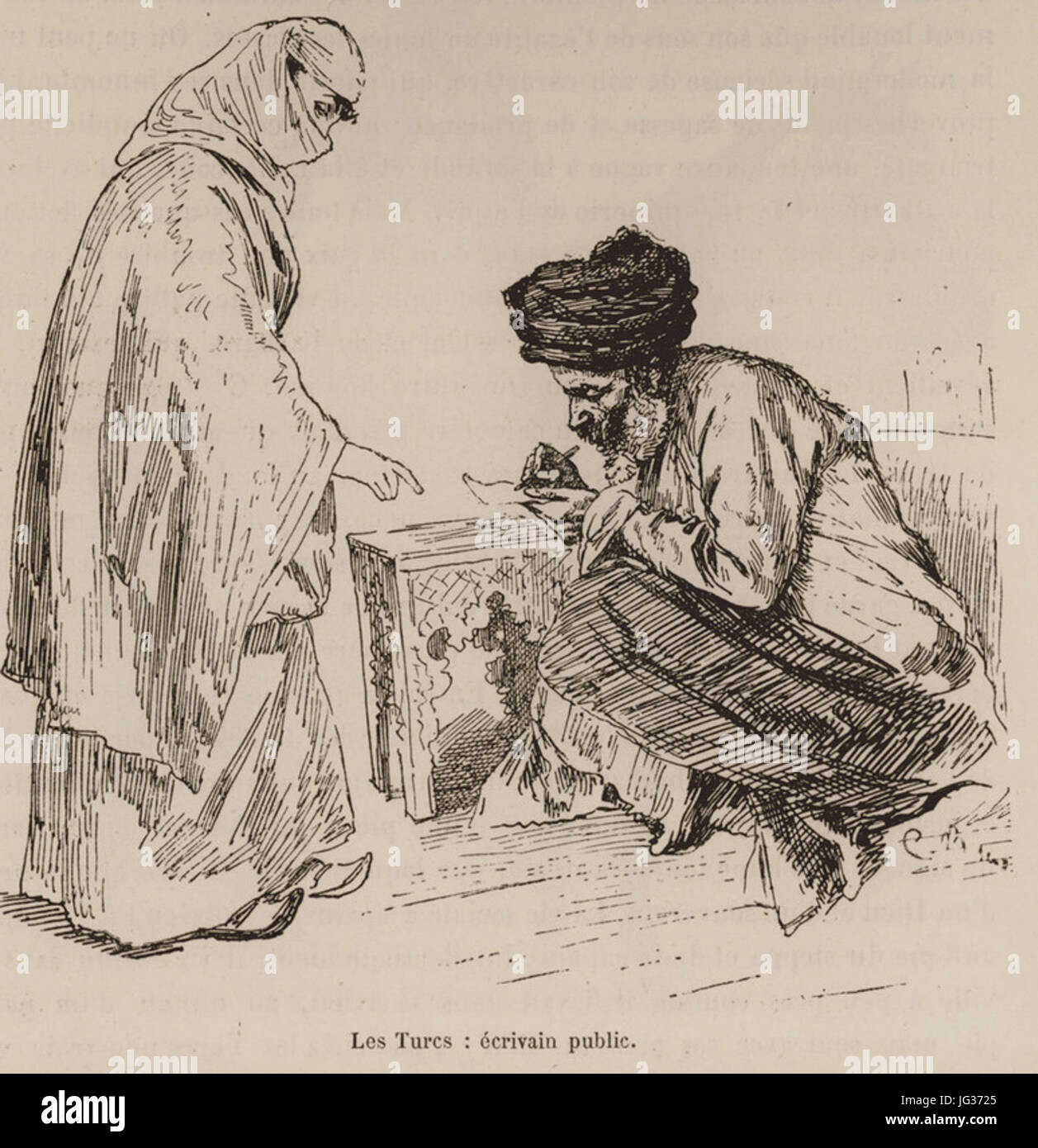 Les Türken-Écrivain Öffentlichkeit - De Amicis Edmondo - 1883 Stockfoto