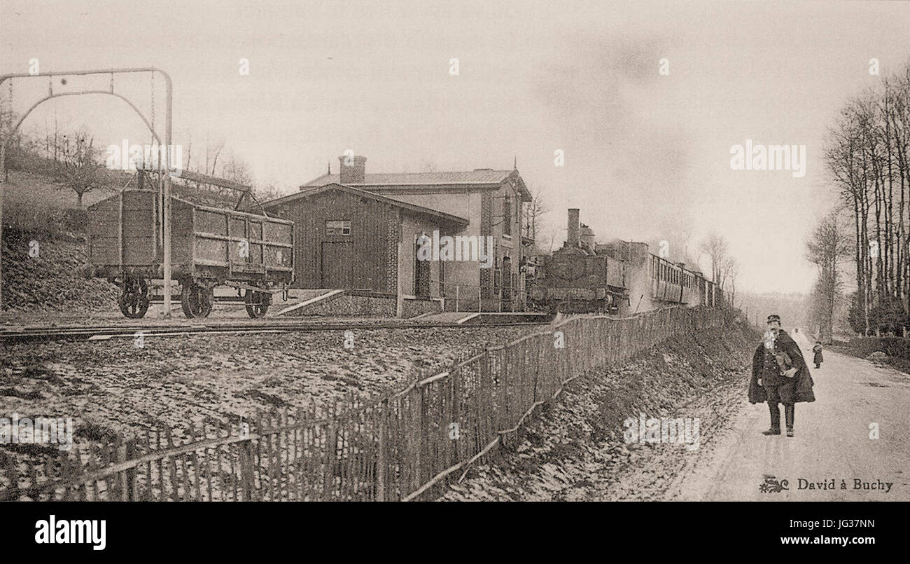 Ligne de Saint-Saëns - Gare de Saint-Martin-Osmonville 1 Stockfoto