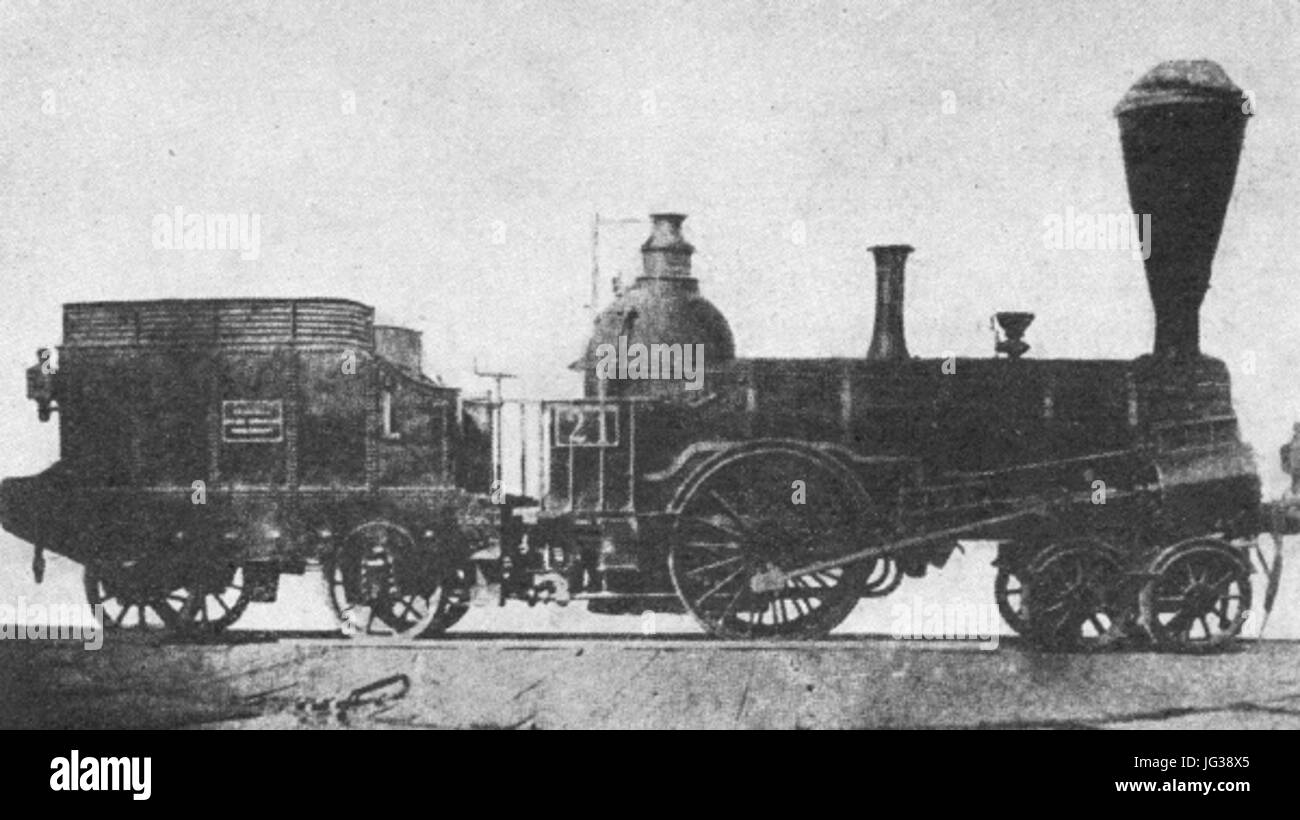 Lokomotiva českých železnic Z Roku 1845 Stockfoto