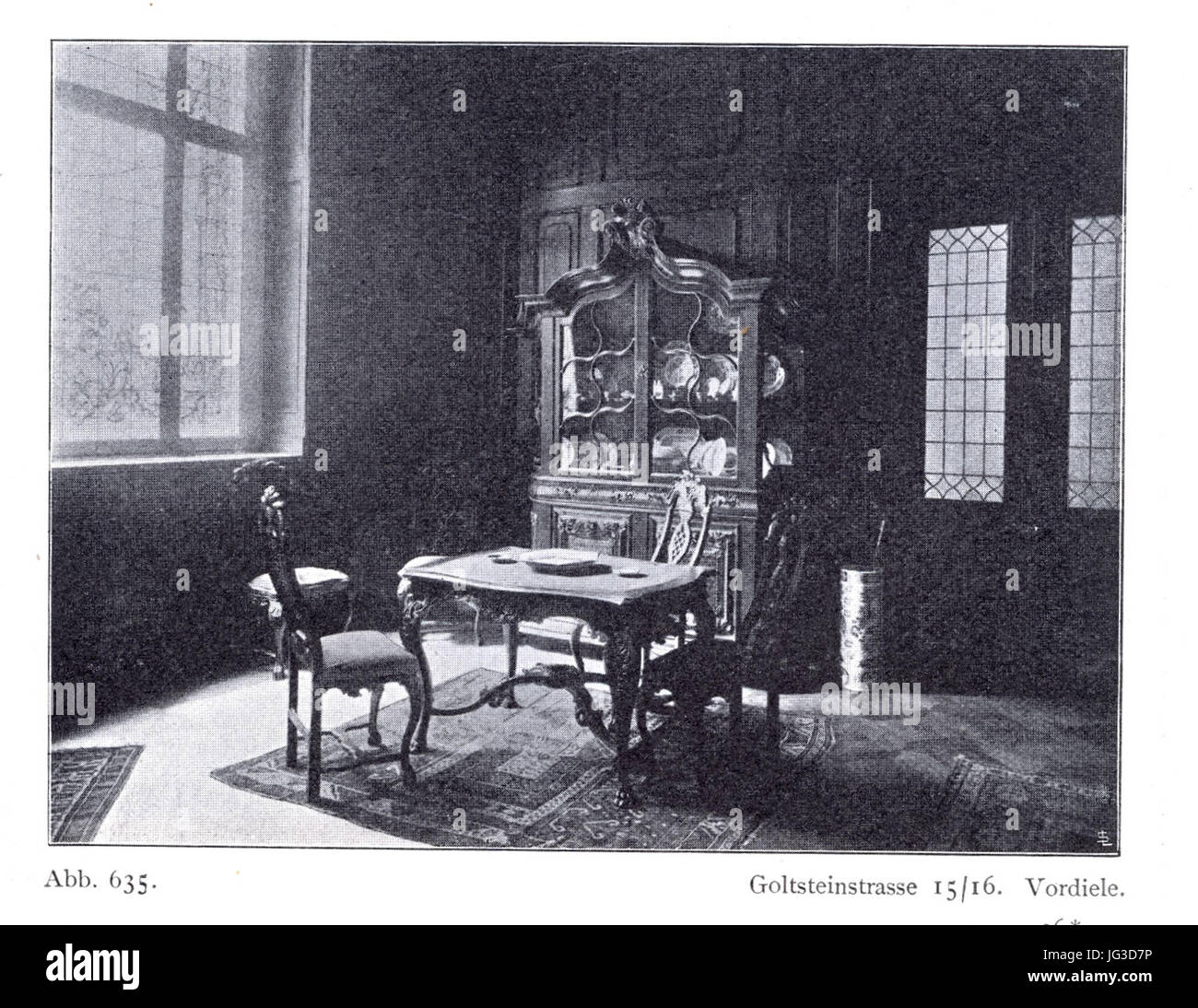 Haus Goltsteinstraße 15 Und 16 in Düsseldorf, Erbaut Durch Kayser & von Großheim aus Berlin Im Jahre 1899, Vordiele Stockfoto